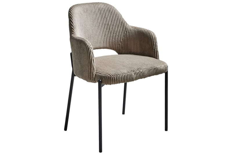 Sæt med 2 spisebordsstole Raton - Beige, sort - Møbler - Stole & lænestole - Spisebordsstole & køkkenstole