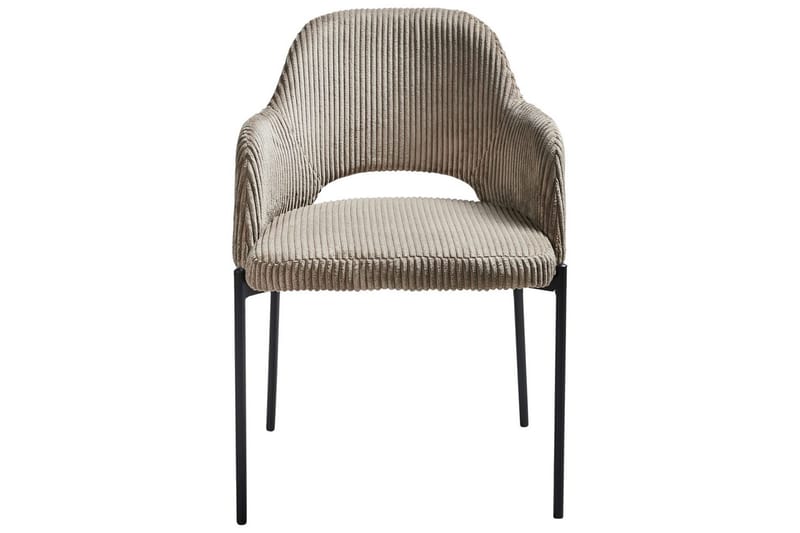Sæt med 2 spisebordsstole Raton - Beige, sort - Møbler - Stole & lænestole - Spisebordsstole & køkkenstole