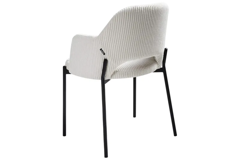 Sæt med 2 spisebordsstole Raton - Hvid, Sort - Møbler - Stole & lænestole - Spisebordsstole & køkkenstole