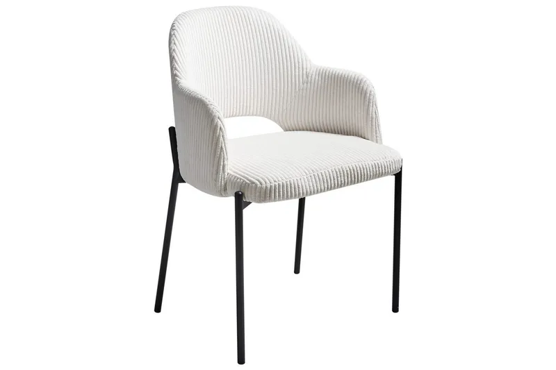 Sæt med 2 spisebordsstole Raton - Hvid, Sort - Møbler - Stole & lænestole - Spisebordsstole & køkkenstole