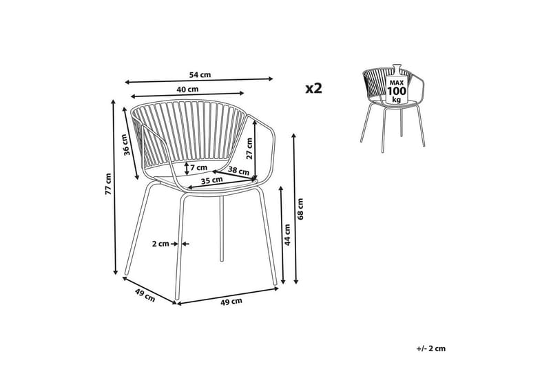 Sæt med 2 spisebordsstole Rigby - Møbler - Stole & lænestole - Spisebordsstole & køkkenstole