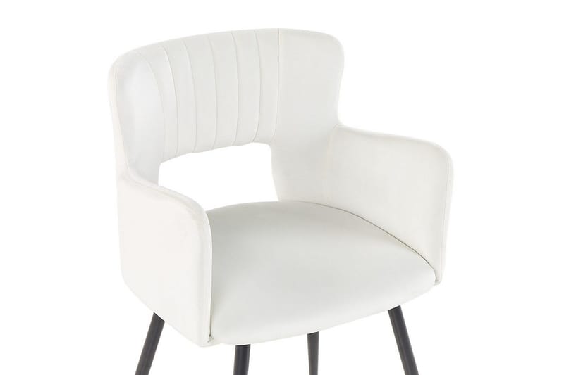 Sæt med 2 spisebordsstole Sanilac - Hvid, Sort - Møbler - Stole & lænestole - Spisebordsstole & køkkenstole