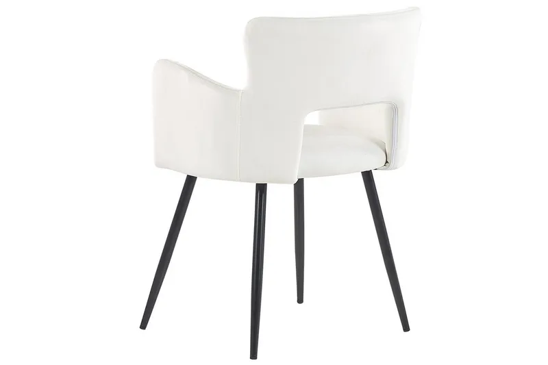 Sæt med 2 spisebordsstole Sanilac - Hvid, Sort - Møbler - Stole & lænestole - Spisebordsstole & køkkenstole