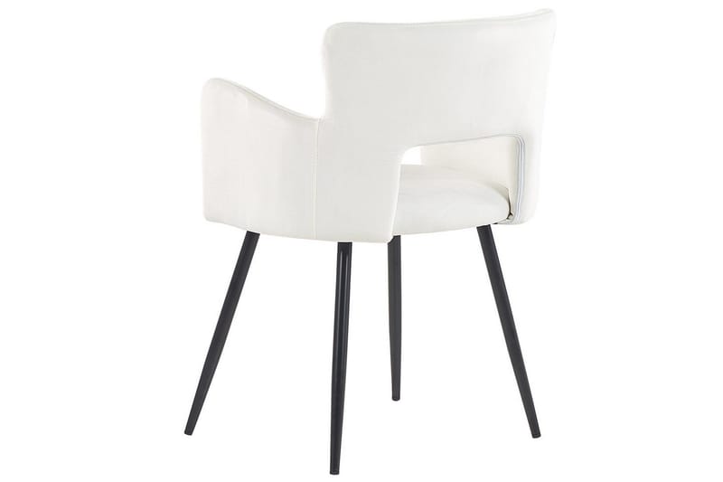Sæt med 2 spisebordsstole Sanilac - Hvid, Sort - Møbler - Stole & lænestole - Spisebordsstole & køkkenstole