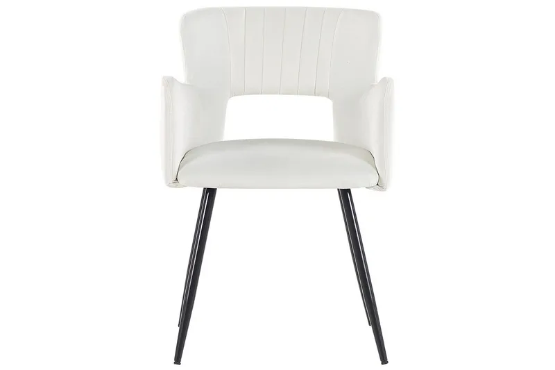 Sæt med 2 spisebordsstole Sanilac - Hvid, Sort - Møbler - Stole & lænestole - Spisebordsstole & køkkenstole
