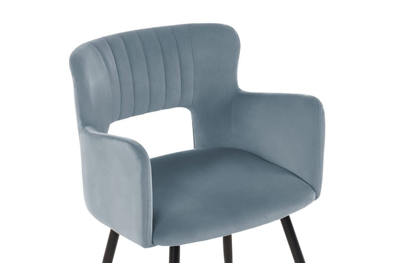 Sæt med 2 spisebordsstole Sanilac - Lyseblå, Sort - Møbler - Stole & lænestole - Spisebordsstole & køkkenstole