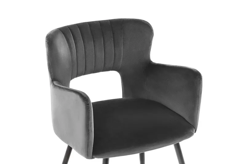 Sæt med 2 spisebordsstole Sanilac - Mørkegrå, sort - Møbler - Stole & lænestole - Spisebordsstole & køkkenstole