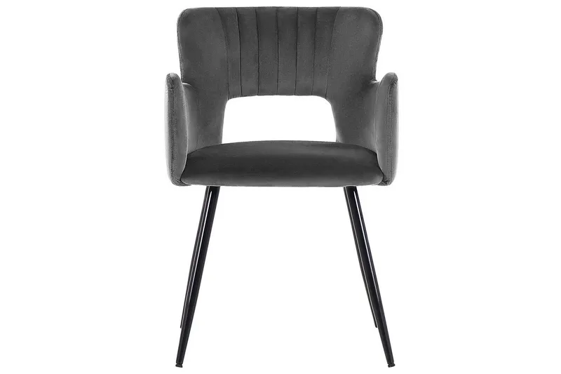 Sæt med 2 spisebordsstole Sanilac - Mørkegrå, sort - Møbler - Stole & lænestole - Spisebordsstole & køkkenstole