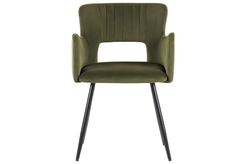 Sæt med 2 spisebordsstole Sanilac - Olivengrøn, Sort - Møbler - Stole & lænestole - Spisebordsstole & køkkenstole
