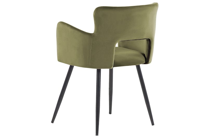 Sæt med 2 spisebordsstole Sanilac - Olivengrøn, Sort - Møbler - Stole & lænestole - Spisebordsstole & køkkenstole