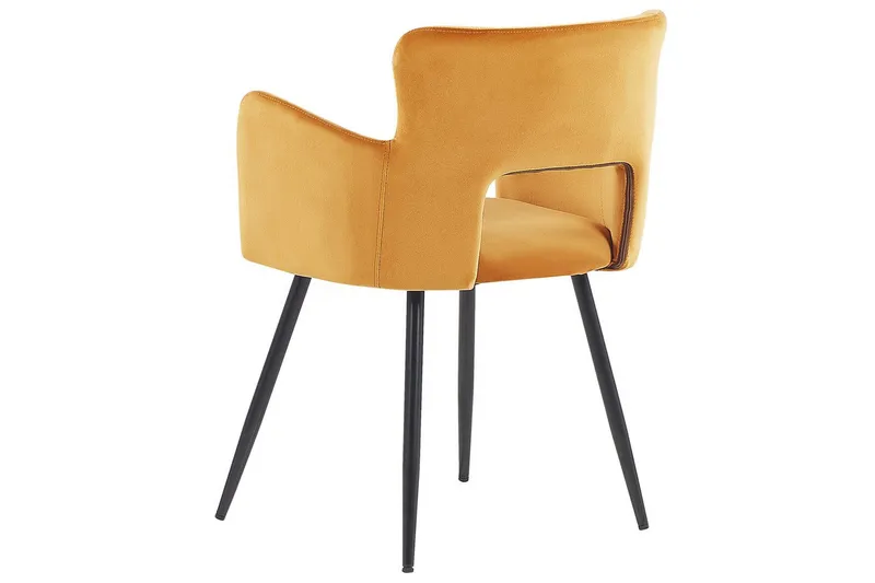 Sæt med 2 spisebordsstole Sanilac - Orange, sort - Møbler - Stole & lænestole - Spisebordsstole & køkkenstole