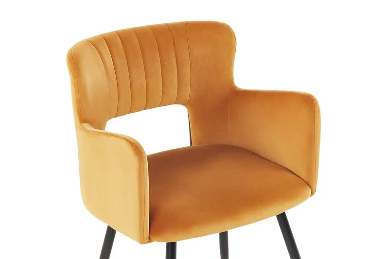 Sæt med 2 spisebordsstole Sanilac - Orange, sort - Møbler - Stole & lænestole - Spisebordsstole & køkkenstole