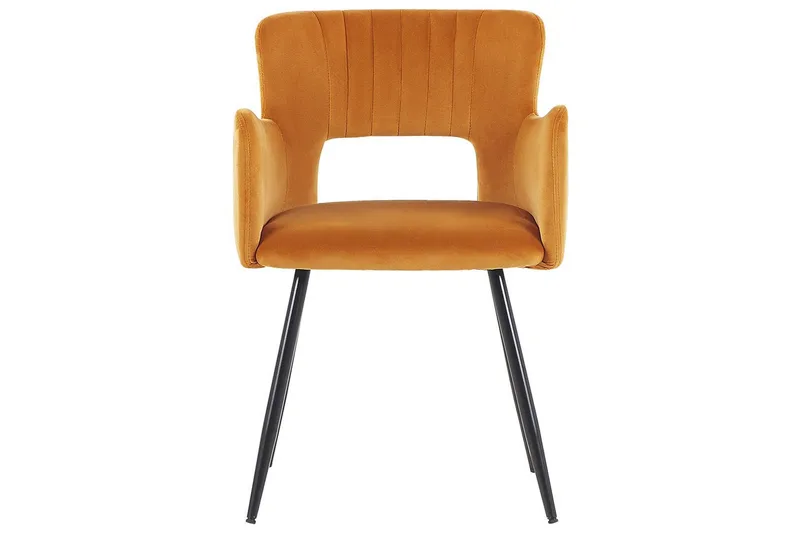 Sæt med 2 spisebordsstole Sanilac - Orange, sort - Møbler - Stole & lænestole - Spisebordsstole & køkkenstole