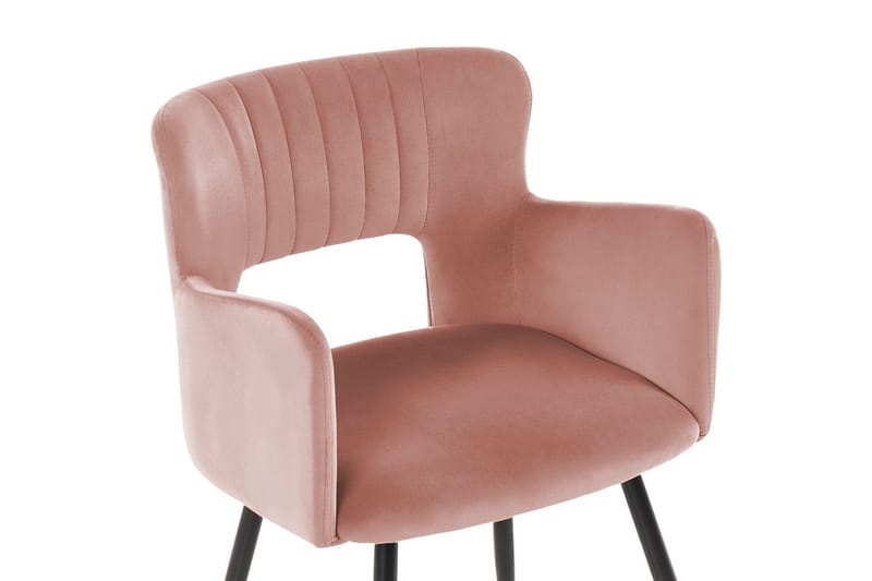 Sæt med 2 spisebordsstole Sanilac - Pink, sort - Møbler - Stole & lænestole - Spisebordsstole & køkkenstole