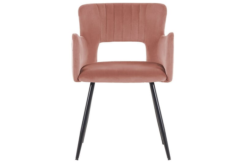 Sæt med 2 spisebordsstole Sanilac - Pink, sort - Møbler - Stole & lænestole - Spisebordsstole & køkkenstole
