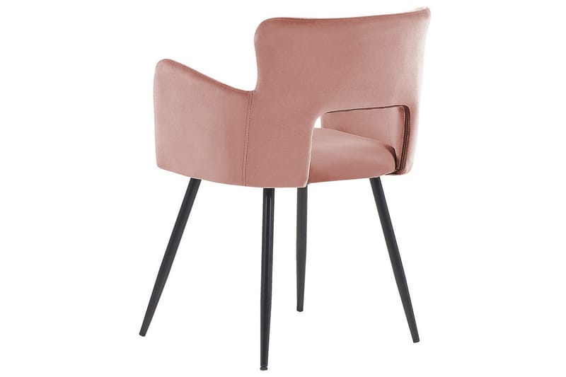 Sæt med 2 spisebordsstole Sanilac - Pink, sort - Møbler - Stole & lænestole - Spisebordsstole & køkkenstole