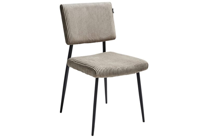 Sæt med 2 spisebordsstole Sturgis - Beige, sort - Møbler - Stole & lænestole - Spisebordsstole & køkkenstole