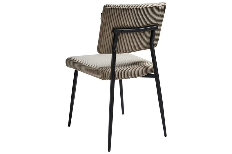 Sæt med 2 spisebordsstole Sturgis - Beige, sort - Møbler - Stole & lænestole - Spisebordsstole & køkkenstole