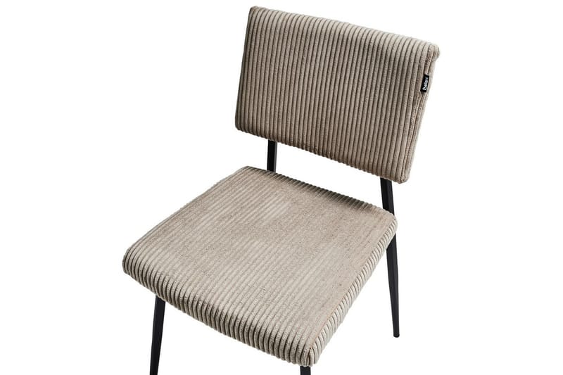Sæt med 2 spisebordsstole Sturgis - Beige, sort - Møbler - Stole & lænestole - Spisebordsstole & køkkenstole