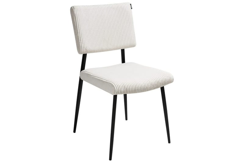 Sæt med 2 spisebordsstole Sturgis - Hvid, Sort - Møbler - Stole & lænestole - Spisebordsstole & køkkenstole