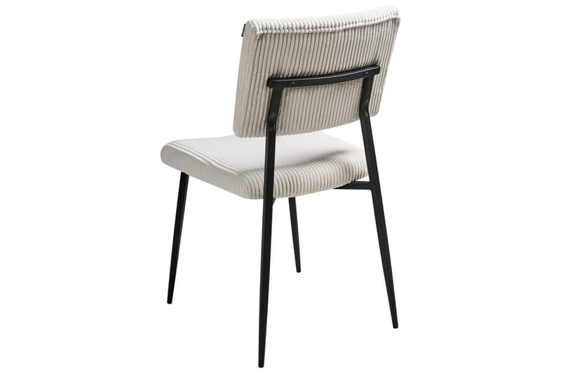 Sæt med 2 spisebordsstole Sturgis - Hvid, Sort - Møbler - Stole & lænestole - Spisebordsstole & køkkenstole