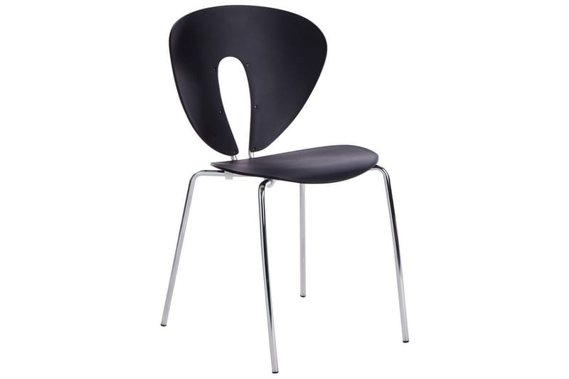 Sæt med 2 spisebordsstole Tracy - Sort, Sølv - Møbler - Stole & lænestole - Spisebordsstole & køkkenstole