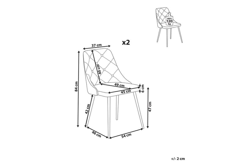 Sæt med 2 spisebordsstole Valerie - Møbler - Stole & lænestole - Spisebordsstole & køkkenstole