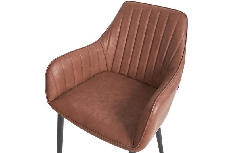 Sæt med 2 spisebordsstole Wellston - Brun, Sort - Møbler - Stole & lænestole - Spisebordsstole & køkkenstole