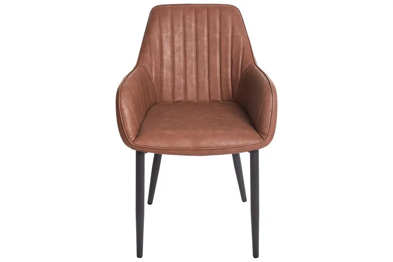 Sæt med 2 spisebordsstole Wellston - Brun, Sort - Møbler - Stole & lænestole - Spisebordsstole & køkkenstole