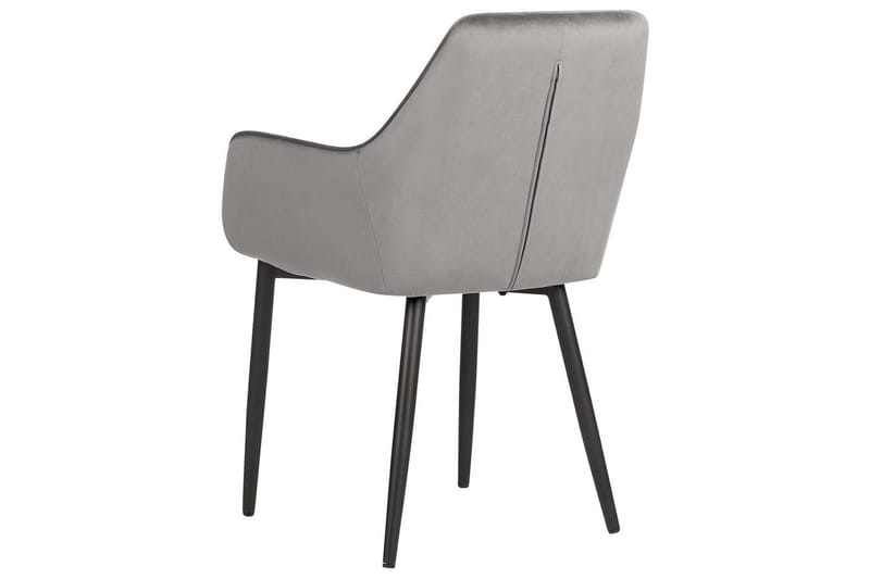 Sæt med 2 spisebordsstole Wellston - Grå, sort - Møbler - Stole & lænestole - Spisebordsstole & køkkenstole