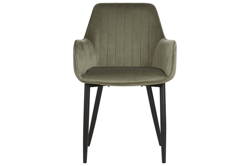 Sæt med 2 spisebordsstole Wellston - Grøn, Sort, Grøn, sort - Møbler - Stole & lænestole - Spisebordsstole & køkkenstole