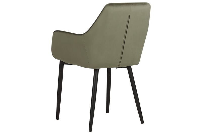 Sæt med 2 spisebordsstole Wellston - Grøn, Sort, Grøn, sort - Møbler - Stole & lænestole - Spisebordsstole & køkkenstole