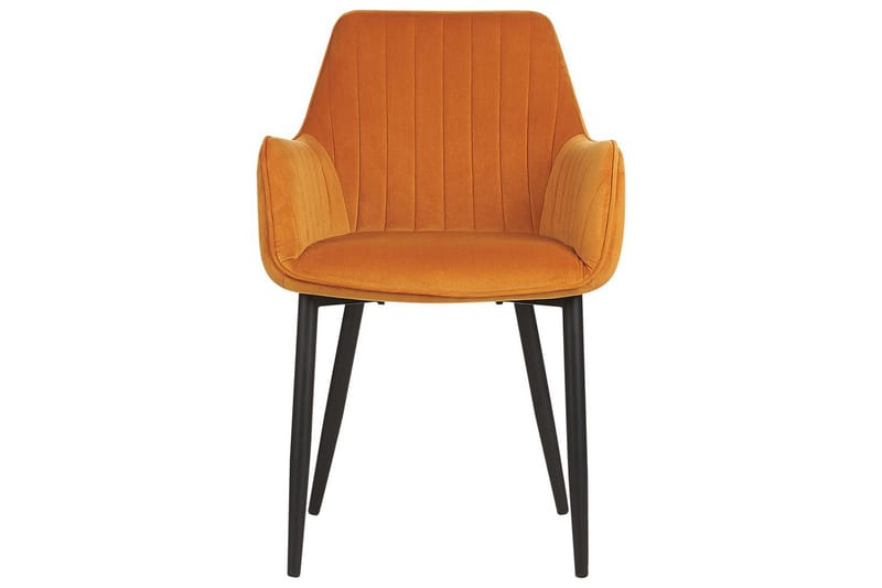 Sæt med 2 spisebordsstole Wellston - Orange, sort - Møbler - Stole & lænestole - Spisebordsstole & køkkenstole