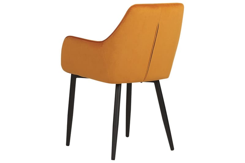 Sæt med 2 spisebordsstole Wellston - Orange, sort - Møbler - Stole & lænestole - Spisebordsstole & køkkenstole