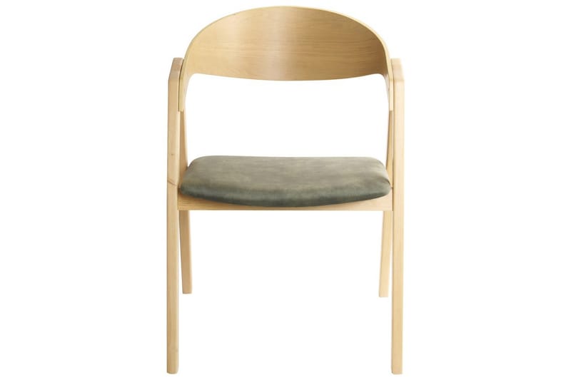 Sæt med 2 spisebordsstole Yuba - Lyst træ, grøn - Møbler - Stole & lænestole - Spisebordsstole & køkkenstole