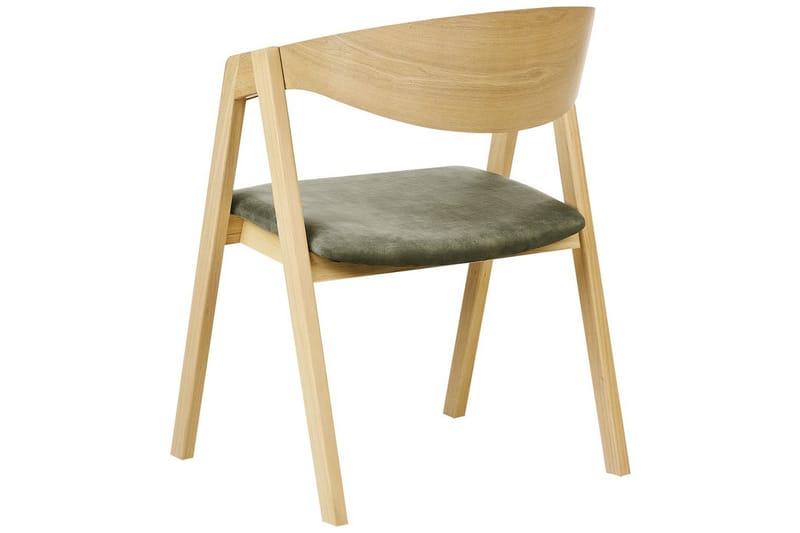 Sæt med 2 spisebordsstole Yuba - Lyst træ, grøn - Møbler - Stole & lænestole - Spisebordsstole & køkkenstole