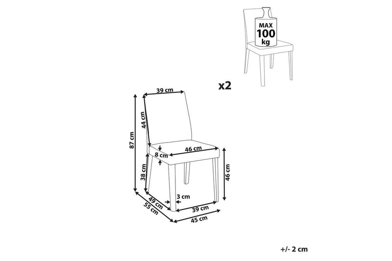 Sæt med 2 spisebordsstole Phola - Møbler - Stole & lænestole - Spisebordsstole & køkkenstole