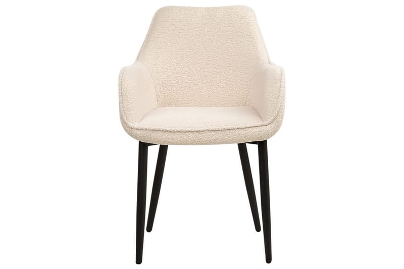 Sæt med 2 spisestole Alden - Beige, sort - Møbler - Stole & lænestole - Spisebordsstole & køkkenstole