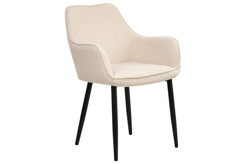 Sæt med 2 spisestole Alden - Beige, sort - Møbler - Stole & lænestole - Spisebordsstole & køkkenstole