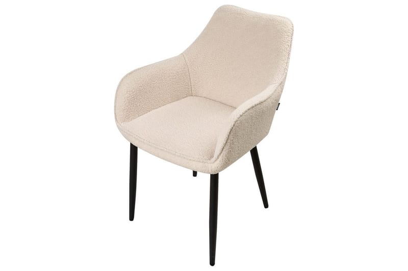 Sæt med 2 spisestole Alden - Beige, sort - Møbler - Stole & lænestole - Spisebordsstole & køkkenstole