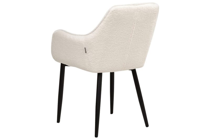 Sæt med 2 spisestole Alden - Hvid, Sort - Møbler - Stole & lænestole - Spisebordsstole & køkkenstole