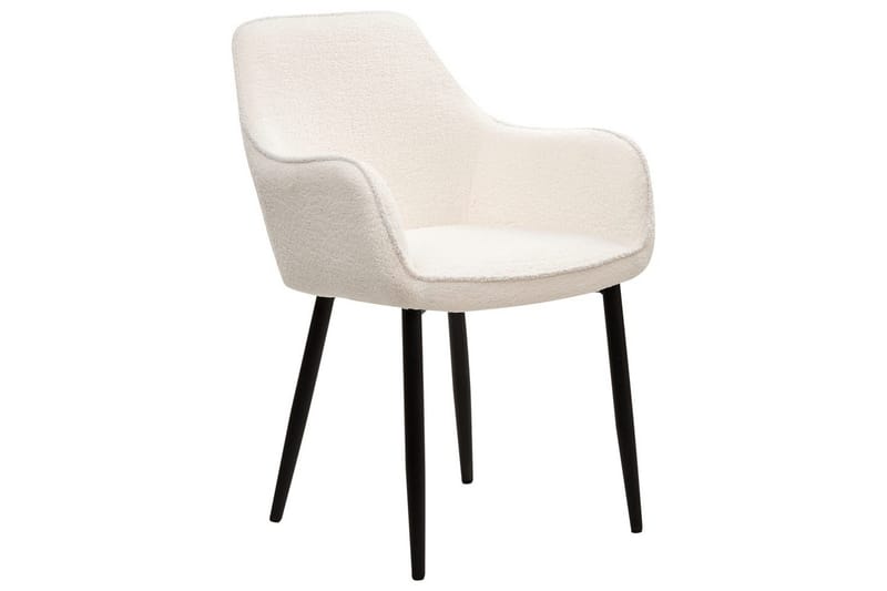 Sæt med 2 spisestole Alden - Hvid, Sort - Møbler - Stole & lænestole - Spisebordsstole & køkkenstole