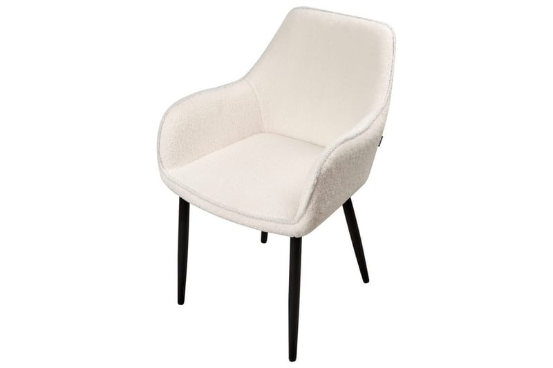 Sæt med 2 spisestole Alden - Hvid, Sort - Møbler - Stole & lænestole - Spisebordsstole & køkkenstole