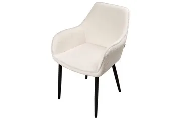 Sæt med 2 spisestole Alden - Hvid, Sort - Møbler - Stole & lænestole - Spisebordsstole & køkkenstole