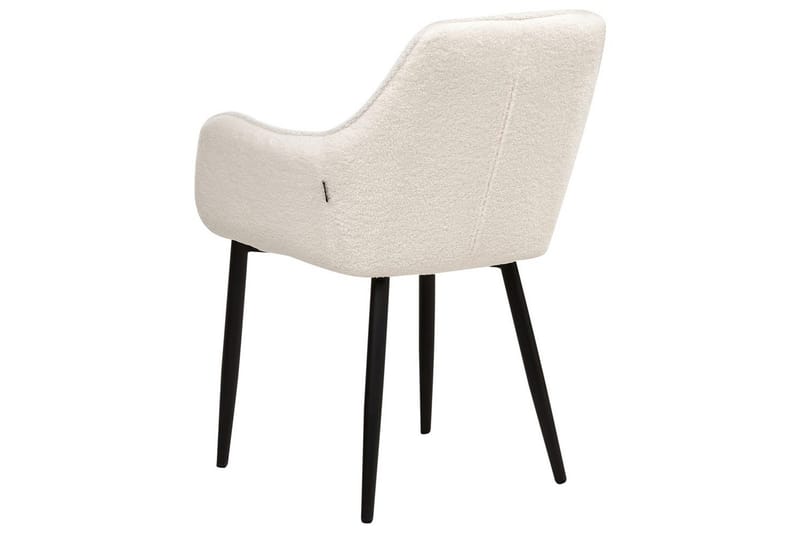 Sæt med 2 spisestole Alden - Hvid, Sort - Møbler - Stole & lænestole - Spisebordsstole & køkkenstole