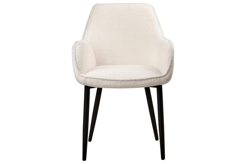 Sæt med 2 spisestole Alden - Hvid, Sort - Møbler - Stole & lænestole - Spisebordsstole & køkkenstole