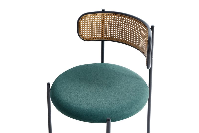 Sæt med 2 spisestole Andover - Sort, lyst træ, grøn, Sort, lyst træ, grønt - Møbler - Stole & lænestole - Spisebordsstole & køkkenstole