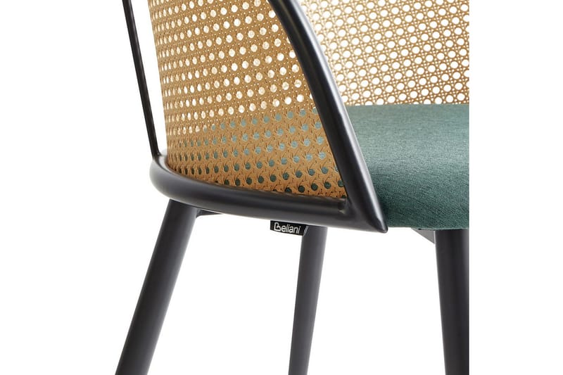 Sæt med 2 spisestole Cornell - Grønt, sort, lyst træ, Grøn, sort, lyst træ - Møbler - Stole & lænestole - Spisebordsstole & køkkenstole