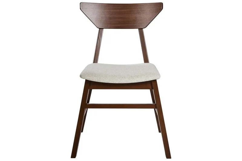 Sæt med 2 spisestole Hopkins - Brun, Beige - Møbler - Stole & lænestole - Spisebordsstole & køkkenstole