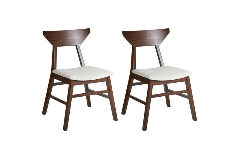 Sæt med 2 spisestole Hopkins, Brun, Beige
